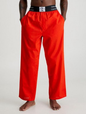 Red Calvin Klein Organic Cotton Pyjama - Ck96 Men Pants | FAVS-90674