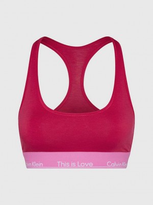 Red Calvin Klein Pride Women Bra | AQEX-27386