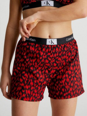 Red Calvin Klein Pyjama - Ck96 Women Shorts | OWFG-01927