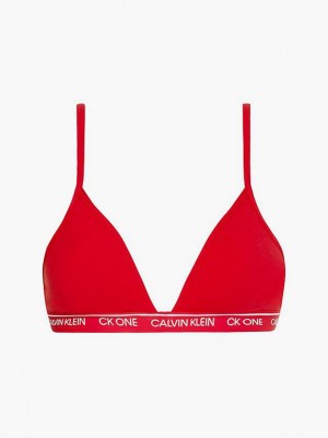 Red Calvin Klein Triangle - CK One Women Bra | LOWF-30124