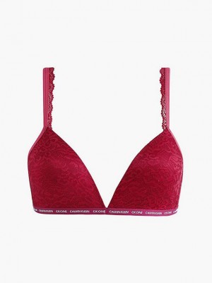 Red Calvin Klein Triangle - CK One Women Bra | VNPI-03976