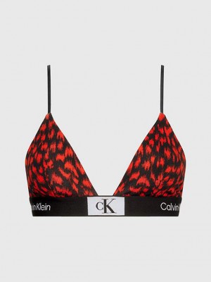 Red Calvin Klein Triangle - Ck96 Women Bra | ZWLQ-01849