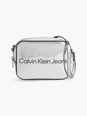 Silver Calvin Klein Silver Crossbody Women Bags | WGDJ-98456