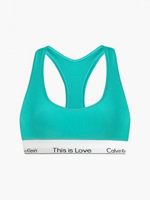 Turquoise Calvin Klein Pride Women Bra | IELA-04537