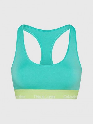Turquoise Calvin Klein Pride Women Bra | RPYW-96714