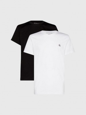 White Calvin Klein 2 Pack Organic Cotton Men T-Shirt | ICXK-48912
