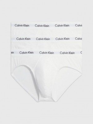 White Calvin Klein 3 Pack - Cotton Stretch Men Briefs | NELZ-85704