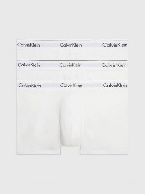 White Calvin Klein 3 Pack - Modern Cotton Men Briefs | NXDV-23598