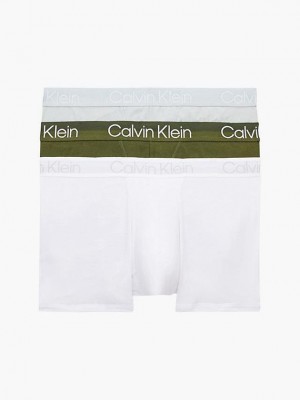 White Calvin Klein 3 Pack - Modern Structure Men Briefs | EHZS-59472