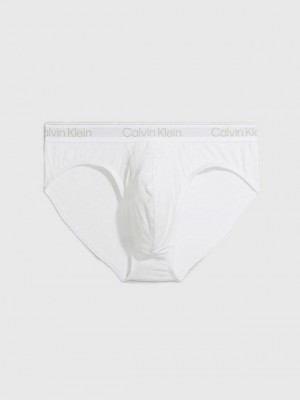 White Calvin Klein Athletic Cotton Men Briefs | JNMI-64275