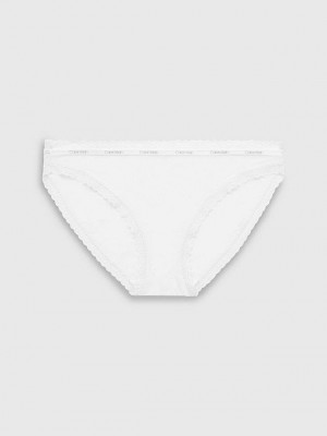 White Calvin Klein Bikini - Bottoms Up Women Briefs | CTGA-64193