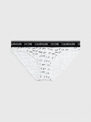 White Calvin Klein Bikini - CK One Women Briefs | YWKD-52307