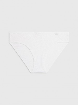 White Calvin Klein Bikini - Sheer Marquisette Women Briefs | WRMZ-02516