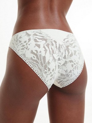 White Calvin Klein Bikini - Ultra Soft Lace Women Briefs | ITOG-49810