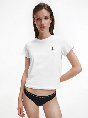 White Calvin Klein Lounge - CK One Women T-Shirt | KOAY-28056