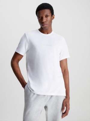 White Calvin Klein Lounge - Modern Structure Men T-Shirt | PTCZ-85273
