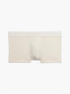White Calvin Klein Low Rise - Embossed Icon Men Briefs | WUDB-13652