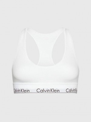 White Calvin Klein Modern Cotton Women Bra | EZNU-70982