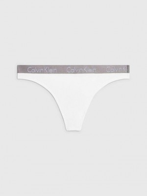 White Calvin Klein Radiant Cotton Women Thong | ILFD-68325