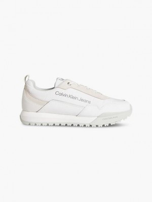 White Calvin Klein Recycled Men Sneakers | UBKR-65794