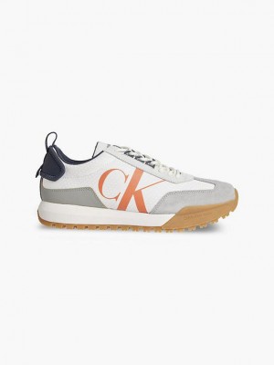 White Calvin Klein Recycled Men Sneakers | OUVG-49523