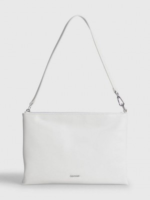 White Calvin Klein Recycled Pouch Women Bags | DLZP-12903