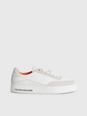 White Calvin Klein Recycled Women Sneakers | OXEU-23960