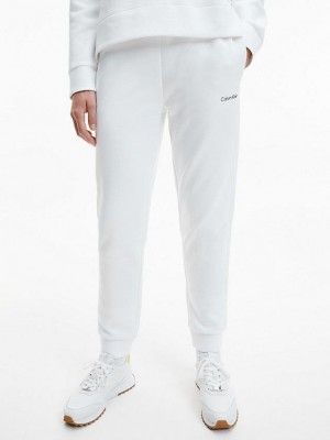 White Calvin Klein Slim Recycled Polyester Women Joggers | AFLU-76294