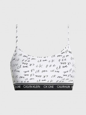 White Calvin Klein String - CK One Women Bra | OAMQ-63057