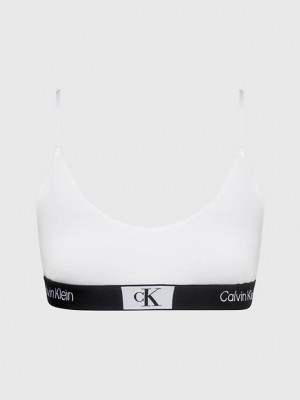 White Calvin Klein String - Ck96 Women Bra | FGQU-83496