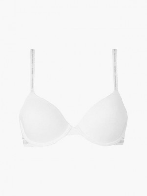 White Calvin Klein T-Shirt - CK One Women Bra | SEBP-42967