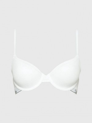 White Calvin Klein T-Shirt - Modern Cotton Women Bra | YXEB-96758