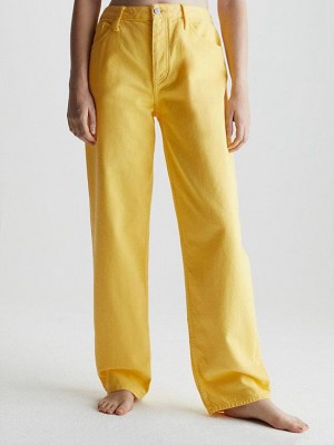 Yellow Calvin Klein 90's Straight Women Jeans | RVYB-02789