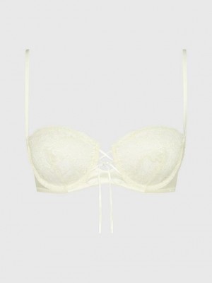Yellow Calvin Klein Lace Balconette Women Bra | WHNK-48903