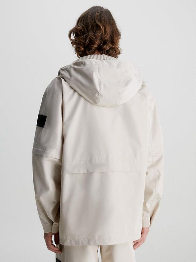 Beige Calvin Klein 2-In-1 Relaxed Parka Men Coat | BMYH-23859