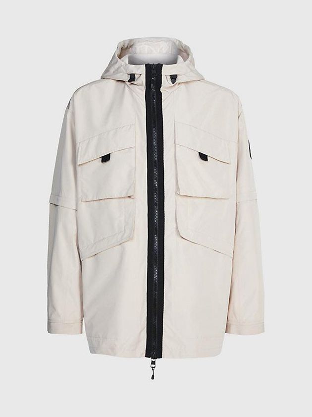 Beige Calvin Klein 2-In-1 Relaxed Parka Men Coat | BMYH-23859