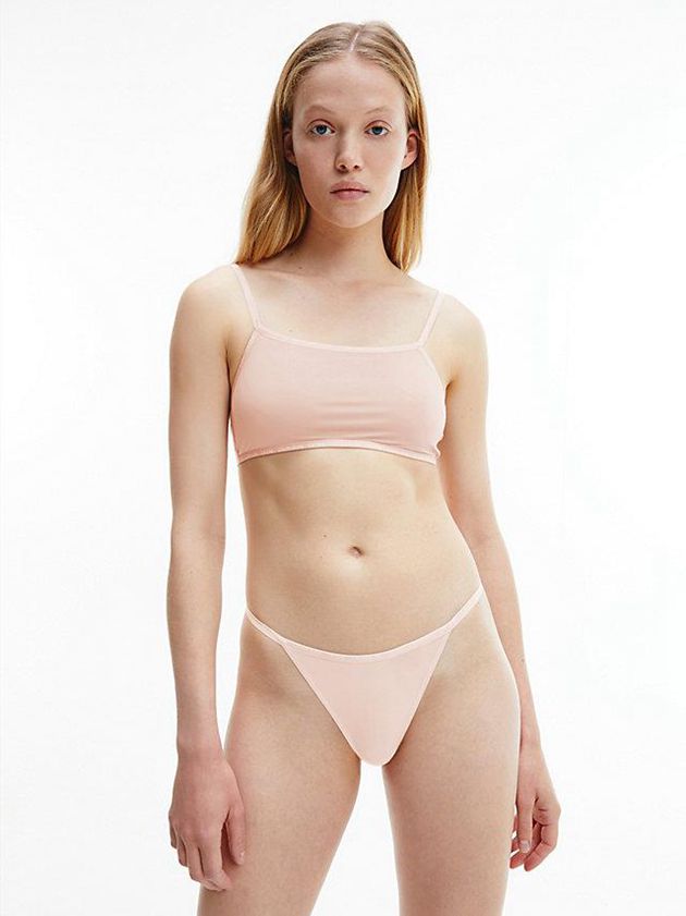 Beige Calvin Klein 2 Pack String - CK One Women Bra | RKHE-62951