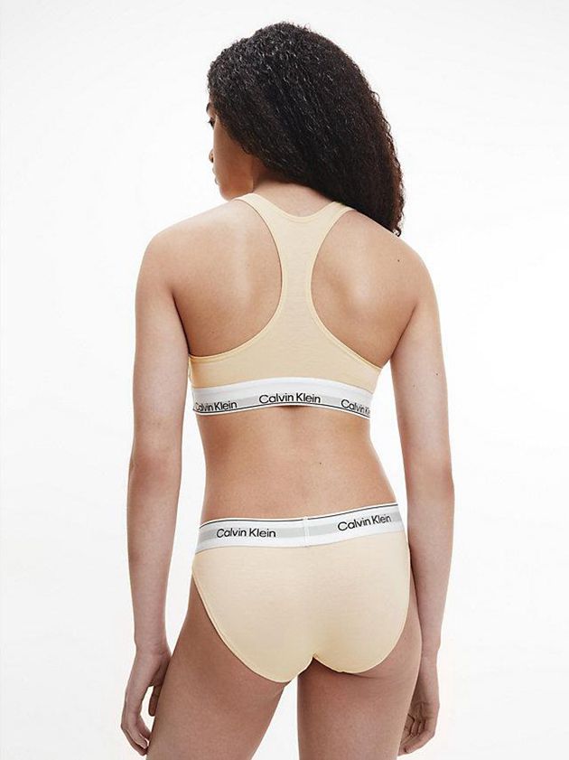 Beige Calvin Klein Bikini - Modern Cotton Women Briefs | KEOZ-91234