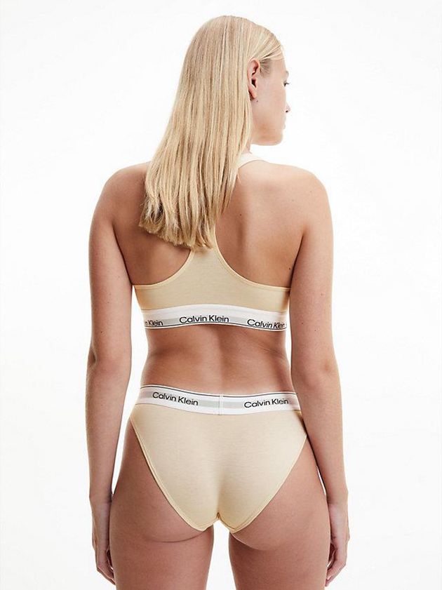 Beige Calvin Klein Bikini - Modern Cotton Women Briefs | KEOZ-91234