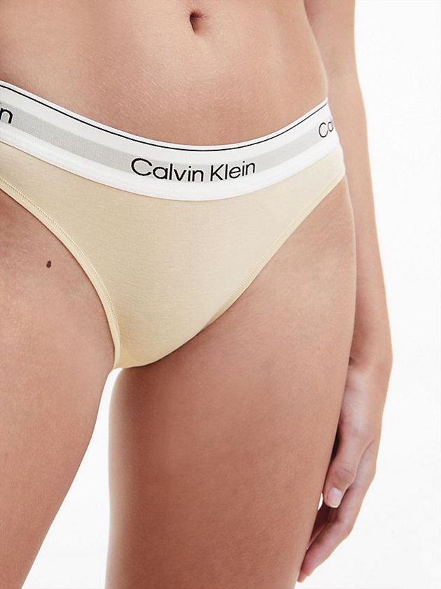 Beige Calvin Klein Bikini - Modern Cotton Women Briefs | KEOZ-91234