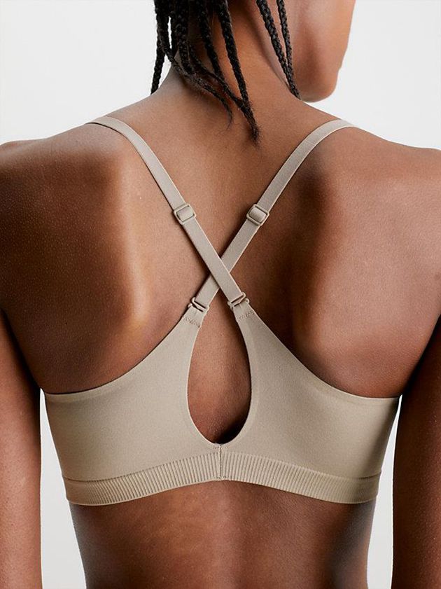 Beige Calvin Klein Bonded Flex Women Bra | FCTI-31642