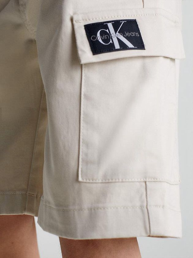 Beige Calvin Klein Cargo Boys's Shorts | KPLI-17925