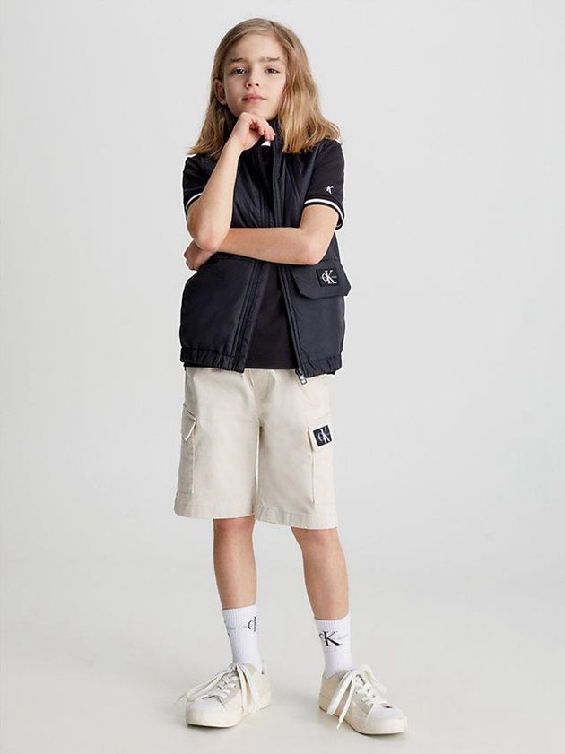 Beige Calvin Klein Cargo Boys's Shorts | KPLI-17925