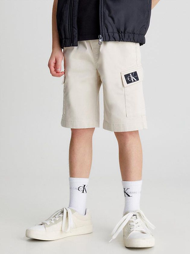 Beige Calvin Klein Cargo Boys\'s Shorts | KPLI-17925
