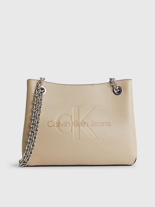 Beige Calvin Klein Convertible Shoulder Women Bags | CNAP-06594