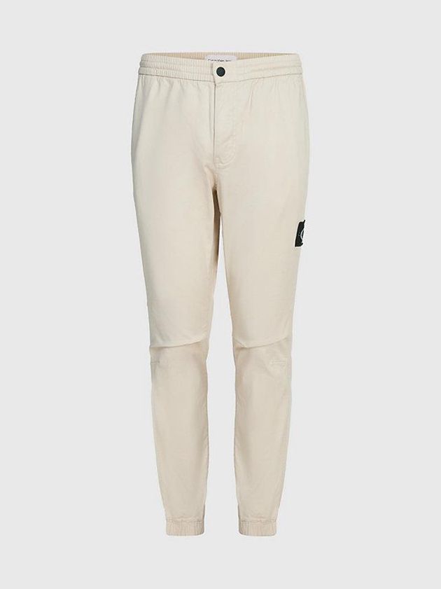 Beige Calvin Klein Cotton Twill Skinny Chinos Men Pants | GDOH-65710