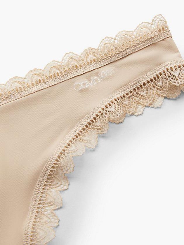Beige Calvin Klein Flirty Women Thong | INXQ-76029