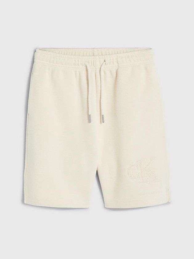 Beige Calvin Klein Interlock Pique Boys's Shorts | WAGL-50263