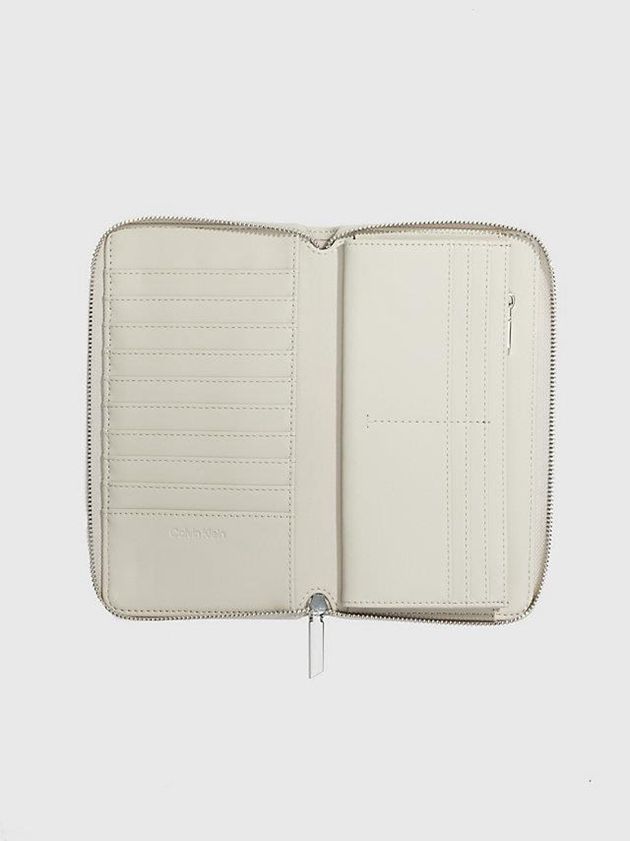 Beige Calvin Klein Large Recycled Rfid Women Wallet | VUPT-73928