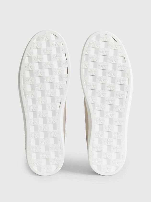 Beige Calvin Klein Leather Women Sneakers | ZYDN-63801